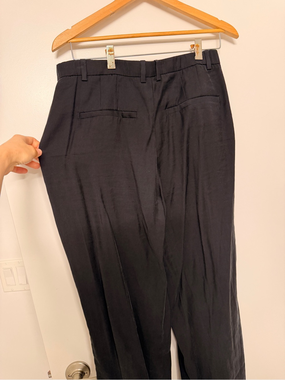 Drapey Tailored Wide Leg Trousers - Picture 3 of 3